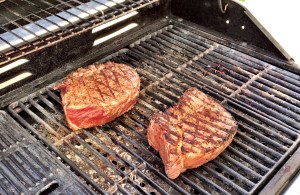 Freshly grilled horse steak
