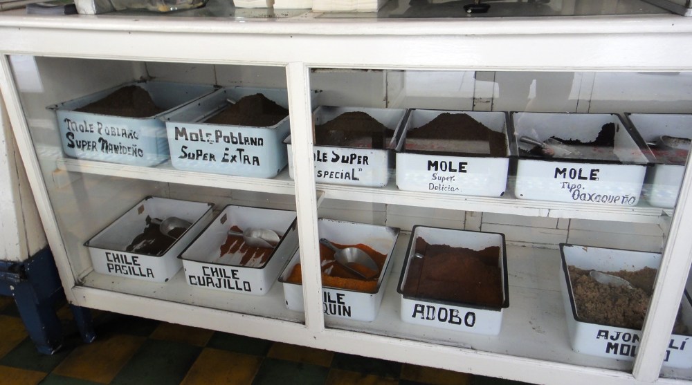 mole poblano with chicken on enchiladas